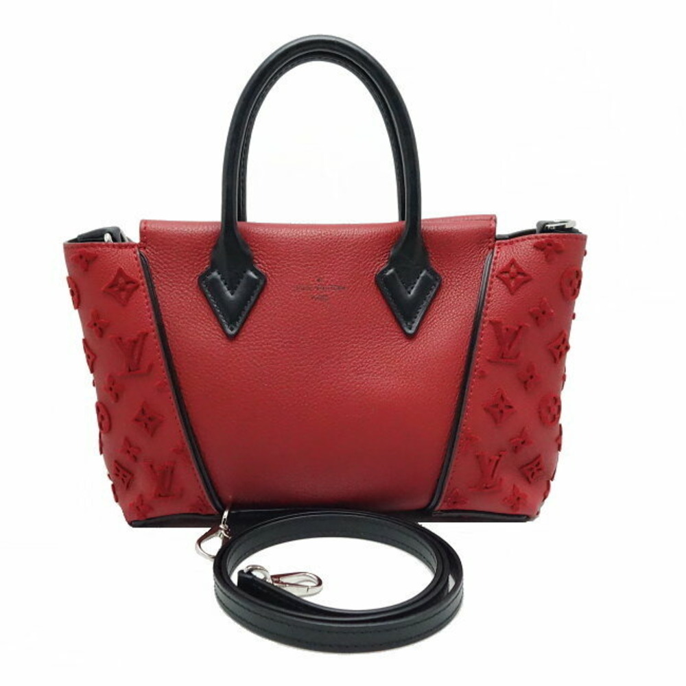 Louis Vuitton Velours Tote W BB Handbag Veau Casimir Cerise Red